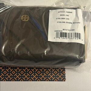 Tory Burch Dark Brown Quilted Nylon Shoulder bag BNWT